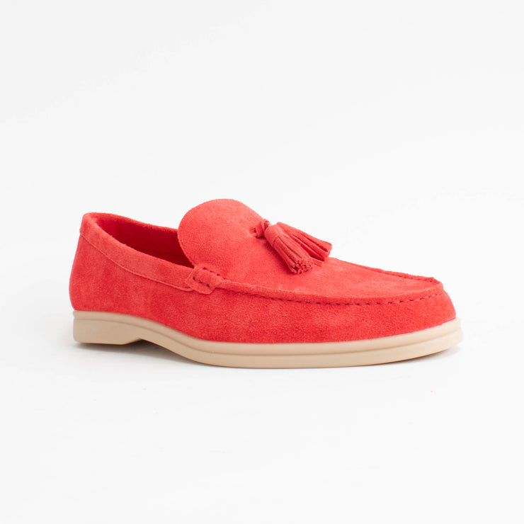 Bresley Skater Red Suede Loafer front. Size 43 womens shoes