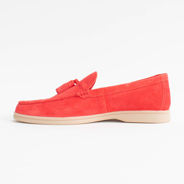Bresley Skater Red Suede Loafer inside. Size 45 womens shoes