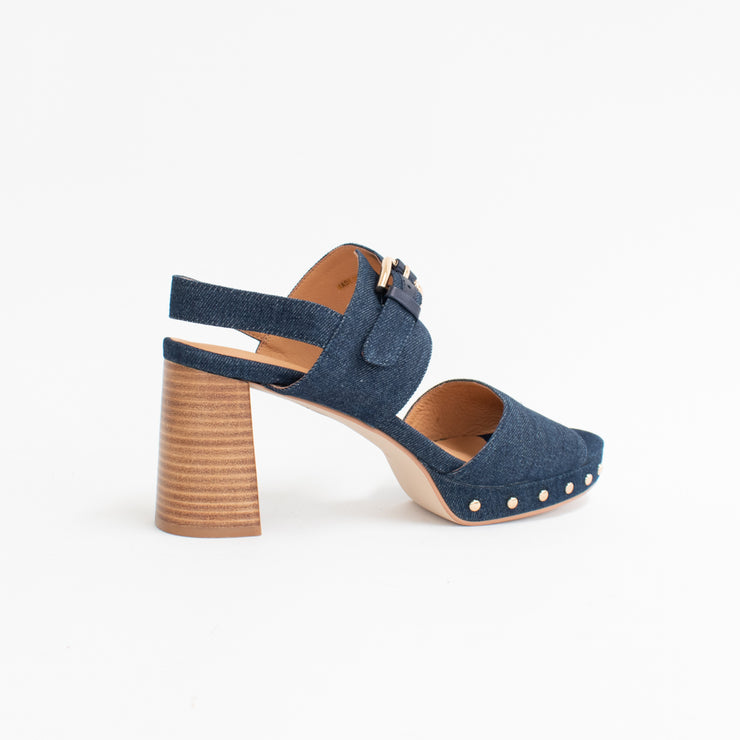 Bresley Skint Denim Sandals back. Size 44 womens shoes