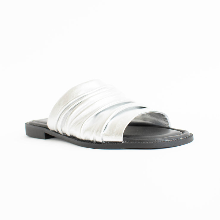 Bresley Slim Silver Sandals front. Size 43 womens shoes