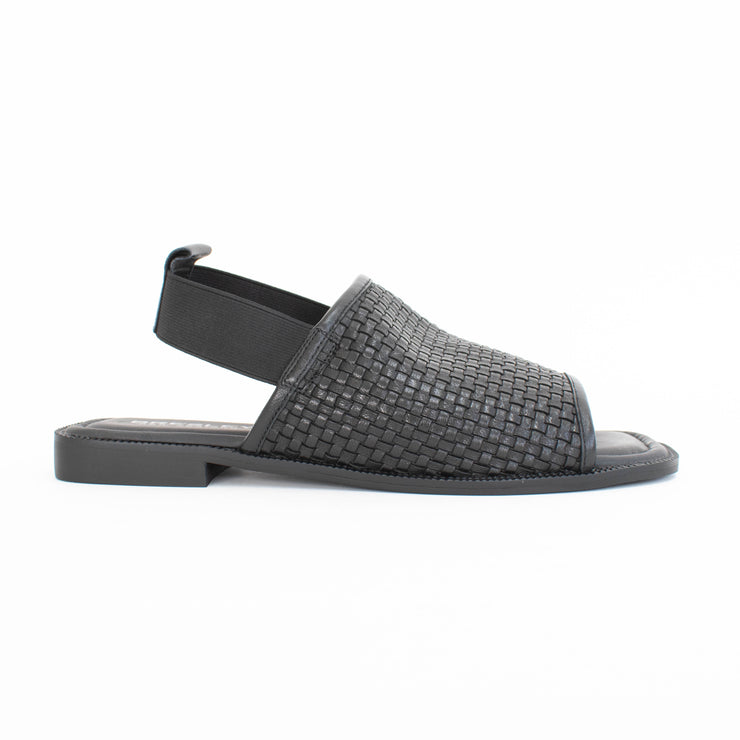 Bresley Snob Black Weave Sandal side. Size 42 womens shoes