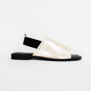Bres;ey Snob Gold Sandal side. Size 42 womens shoes
