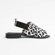 Bresley Snob Nat Leopard Sandals back. Size 44 womens shoes