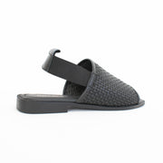 Bresley Snob Black Weave Sandal back. Size 44 womens shoes