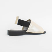 Bres;ey Snob Gold Sandal back. Size 44 womens shoes