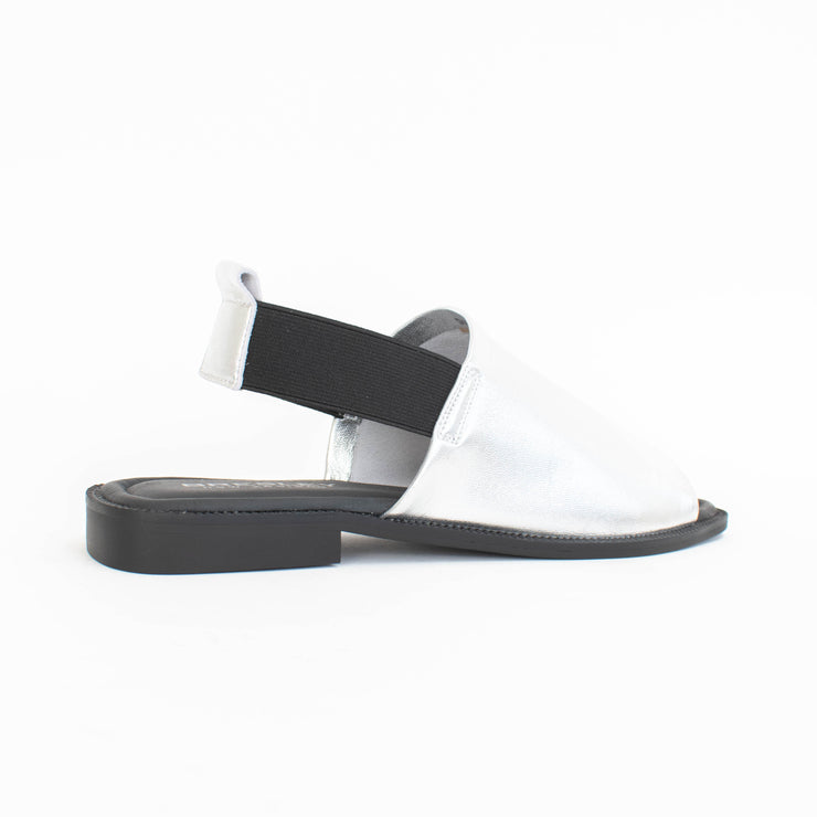Bresley Snob Silver Sandals back. Size 44 womens shoes