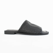 Bresley Sooty Black Weave Sandals side. Size 42 womens shoes