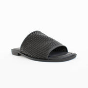 Bresley Sooty Black Weave Sandals front. Size 43 womens shoes