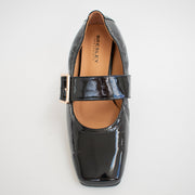 Bresley Spruce Black Patent Shoes top. Size 42 womens shoes
