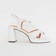 Bresley Stefani White Sandals side. Size 42 womens shoes