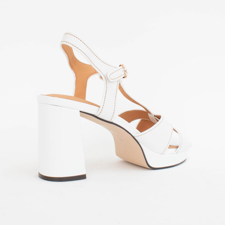 Bresley Stefani White Sandals back. Size 44 womens shoes