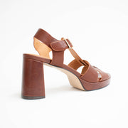Bresley Sterlyn Tan Sandals back. Size 44 womens shoes