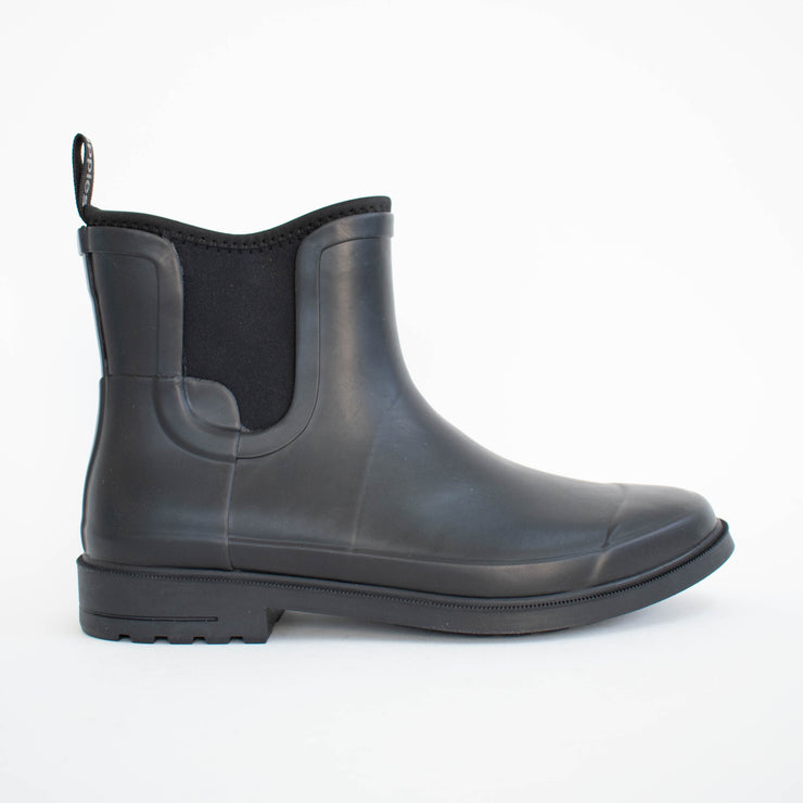 Hush Puppies Stormi Black Gum Boots side. Size 11 womens shoes