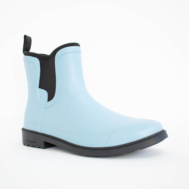 Hush Puppies Stormi Gumboots Retro Blue front. Size 12 womens shoes