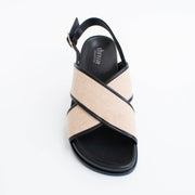 Chrissie Sunday Raffia Natural Sandal top. Size 46 womens shoes