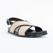 Chrissie Sunday Raffia Natural Sandal front. Size 43 womens shoes