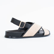 Chrissie Sunday Raffia Natural Sandal back. Size 44 womens shoes
