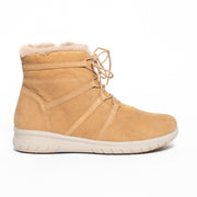 Ziera Susie Sand Beige Fur Ankle Boot side. Size 42 womens shoes
