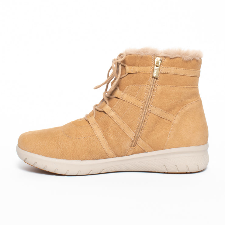Ziera Susie Sand Beige Fur Ankle Boot inside. Size 45 womens shoes