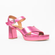 Bresley Sway Hot Pink Sandal front. Size 43 womens shoes