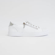 Rilassare Tatum White Silver Sneakers side. Size 42 womens shoes