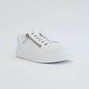 Rilassare Tatum White Silver Sneakers front. Size 43 womens shoes