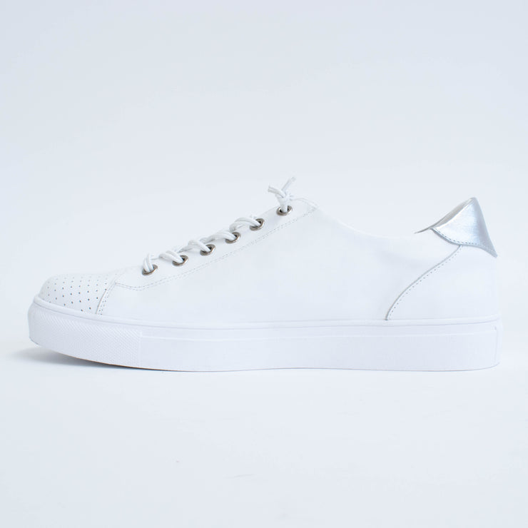 Rilassare Tatum White Silver Sneakers inside. Size 45 womens shoes