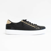 Rilassare Temi Black Gold Sneaker side. Size 42 womens shoes