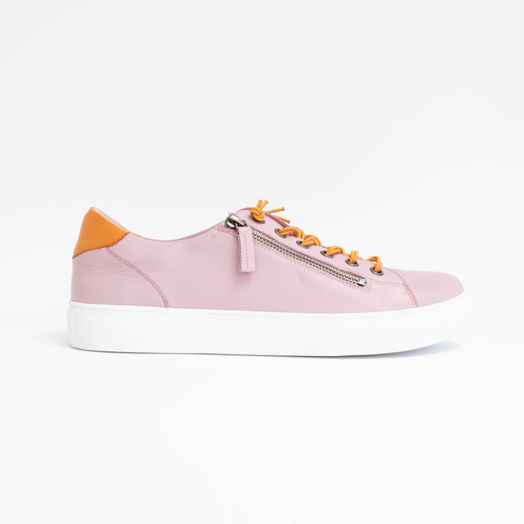 Rilassare Temi Pink Orange Sneakers side. Size 42 womens shoes