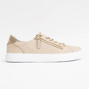 Rilassare Temi Swan Gold Sneaker side. Size 42 womens shoes