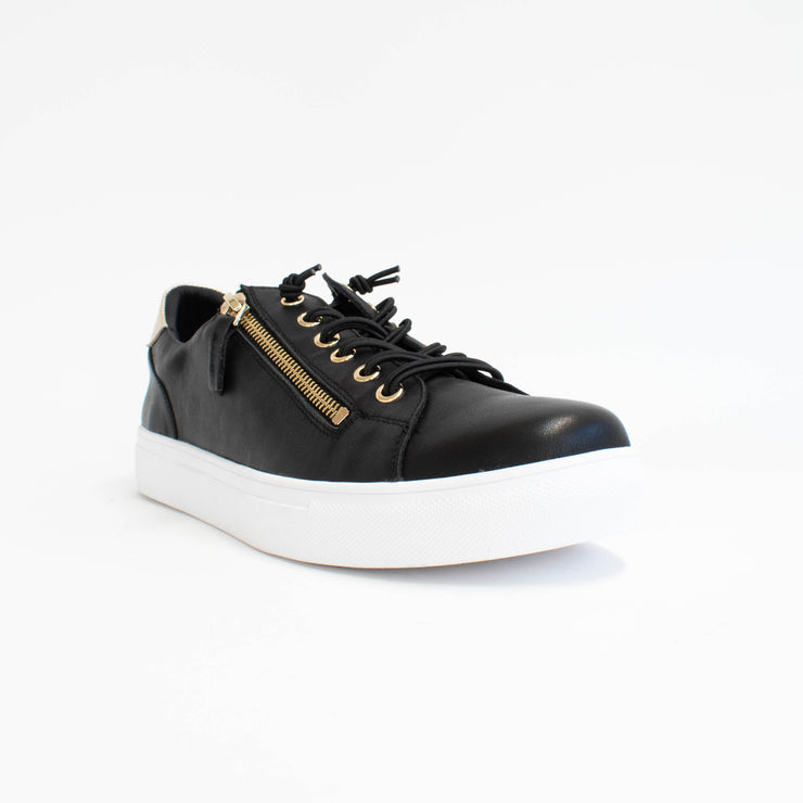 Rilassare Temi Black Gold Sneaker front. Size 43 womens shoes