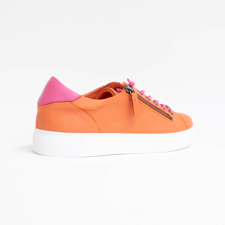 Rilassare Temi Orange Fuchsia Sneakers back. Size 44 womens shoes