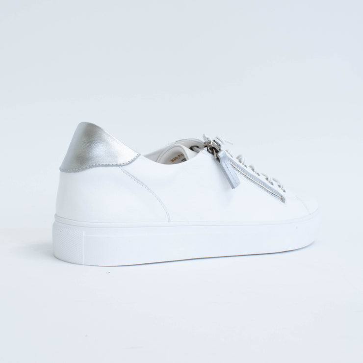 Rilassare Temi White Silver Sneakers back. Size 44 womens shoes