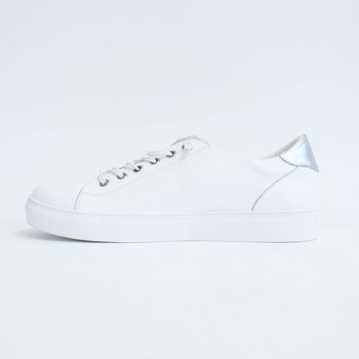 Rilassare Temi White Silver Sneakers inside. Size 45 womens shoes