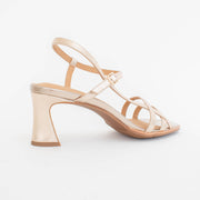 Hush Puppies Temptation Soft Gold Sandals back. Size 12 womens shoes
