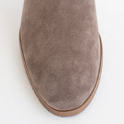 Django and Juliette Timothie Taupe Stretch Suede Long Boot toee. Size 46 womens shoes