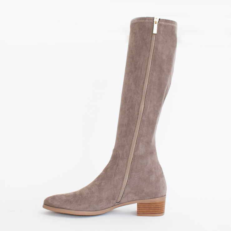 Django and Juliette Timothie Taupe Stretch Suede Long Boot inside. Size 45 womens shoes