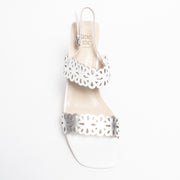 Katie N Me Unna White Kid Sandal top. Size 46 womens shoes