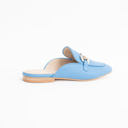 Dansi Valencia Blue Mules back. Size 44 womens shoes