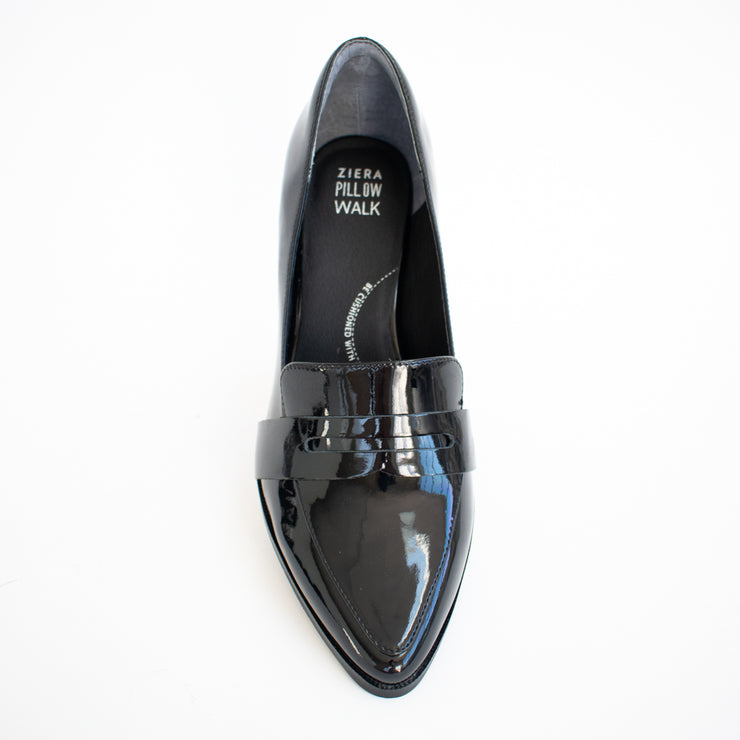 Ziera Vamity Black Patent Shoes top. Size 43 womens shoes