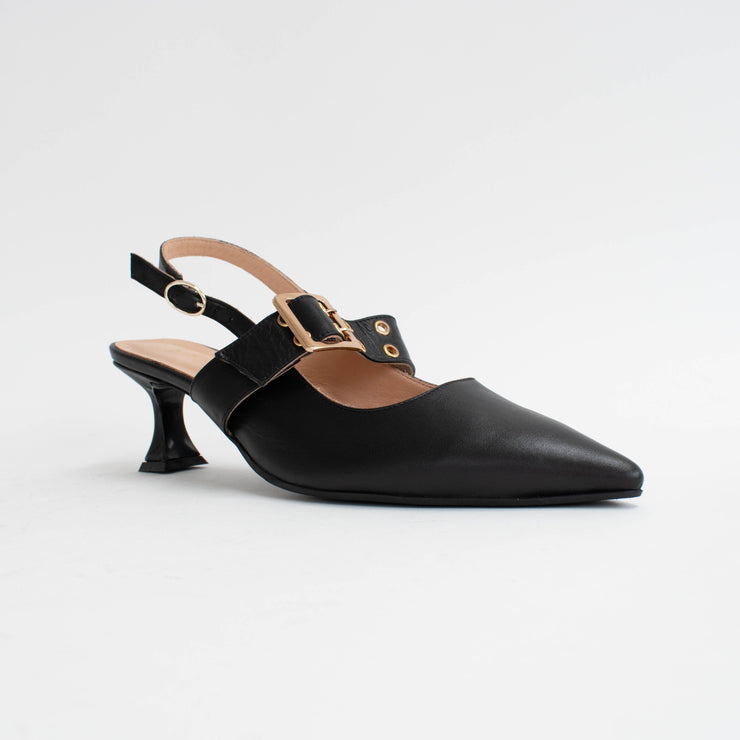 Babouche Lifestyle Veerle Black Shoes front. Size 43 womens shoes