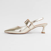 Babouche Lifestyle Veerle Gold Shoes inside. Size 45 womens shoes