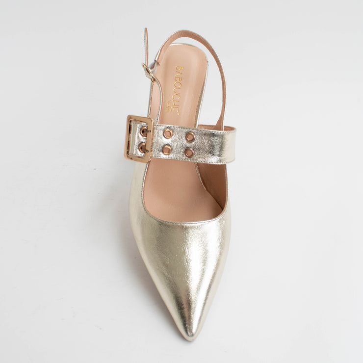 Babouche Lifestyle Veerle Gold Shoes top. Size 43 womens shoes