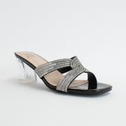KatieNMe Voyage Black Sandals front. Size 43 womens shoes