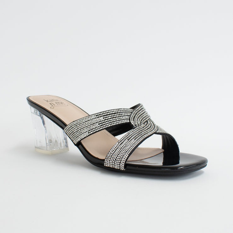 KatieNMe Voyage Black Sandals front. Size 43 womens shoes