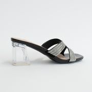 KatieNMe Voyage Black Sandals back. Size 44 womens shoes