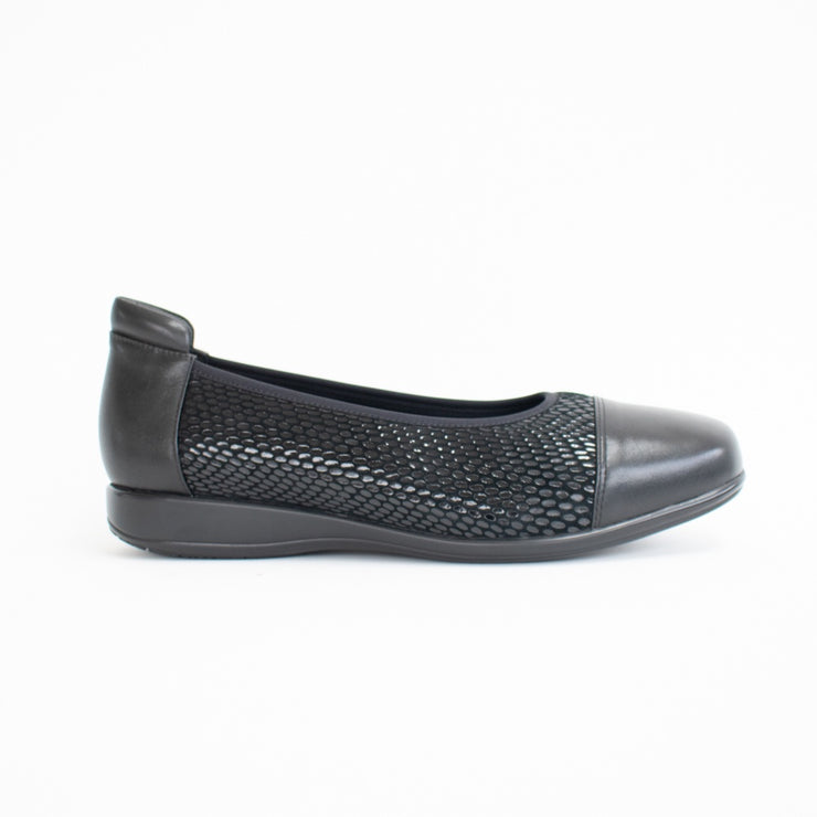 Klouds Walnut XW Black Snake Stretch Shoes side. Size 42 womens shoes 