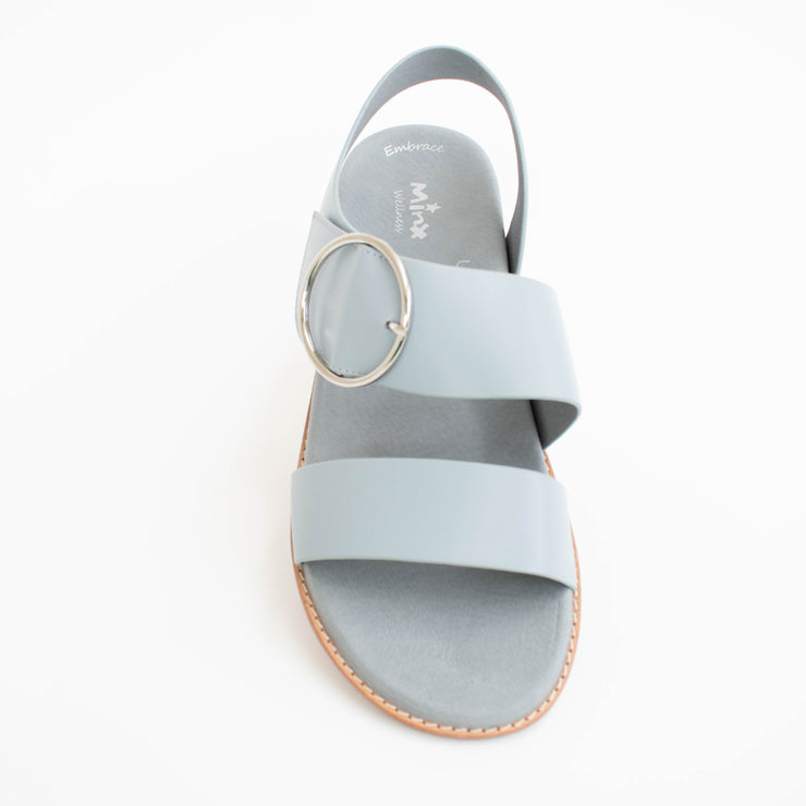 Minx Willa Steel Blue Sandals top. Size 42 womens shoes