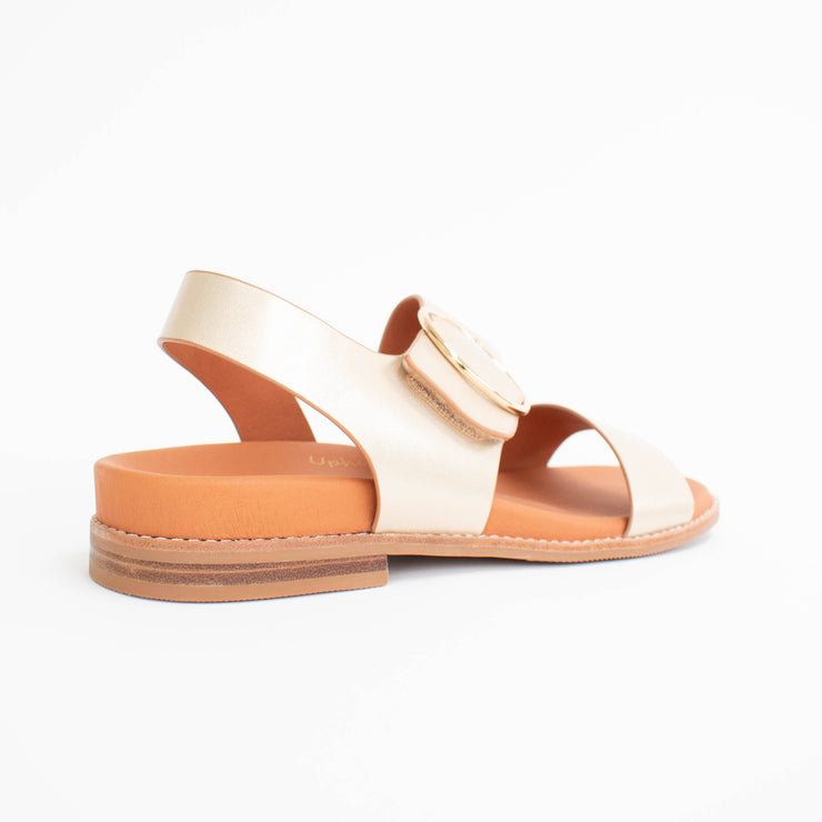 Minx Willa Champagne Sandals back. Size 44 womens shoes