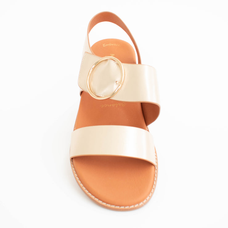 Minx Willa Champagne Sandals top. Size 42 womens shoes